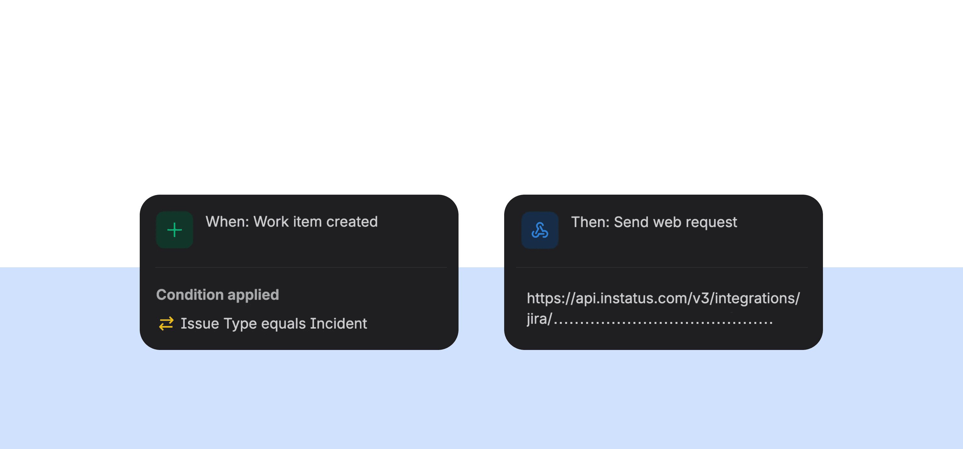 Send a webhook from Jira to update your status page